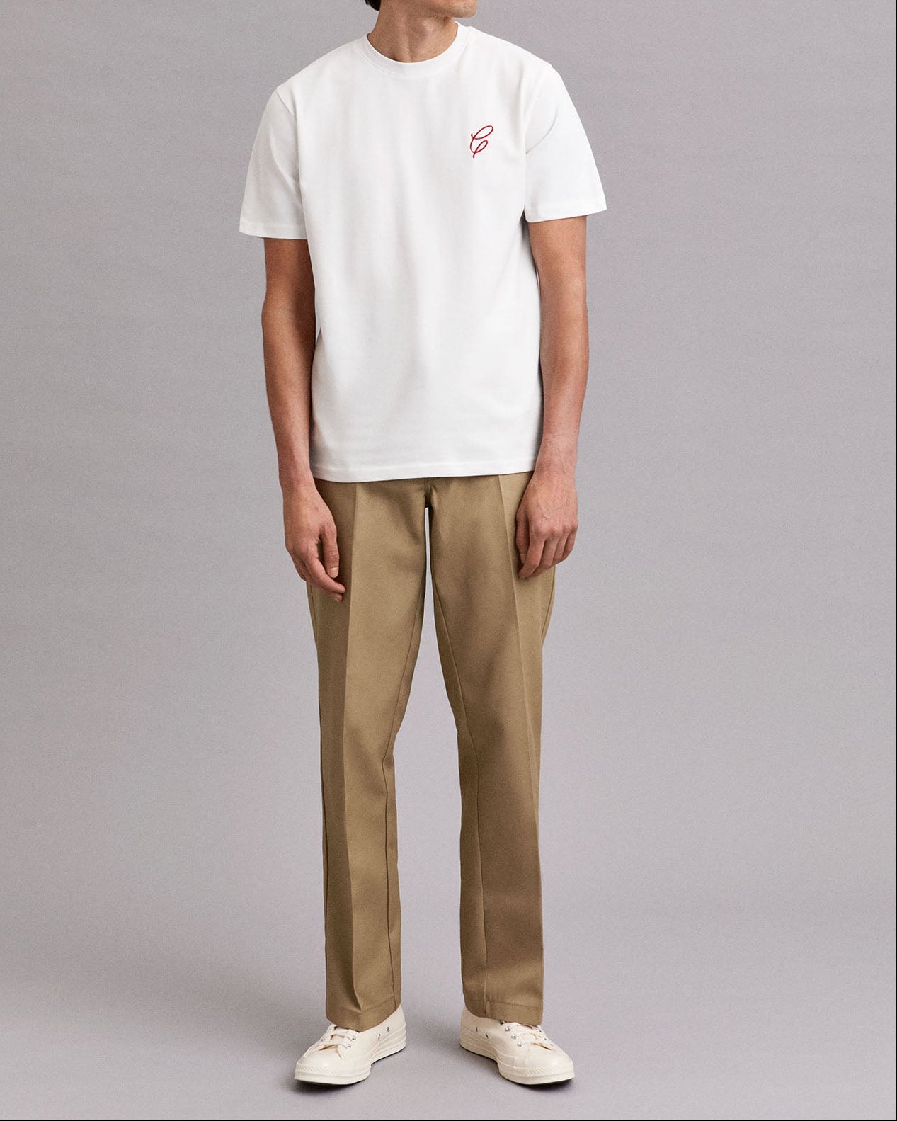 Signature G White Tee