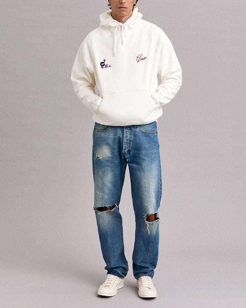 Gino White Hoodie