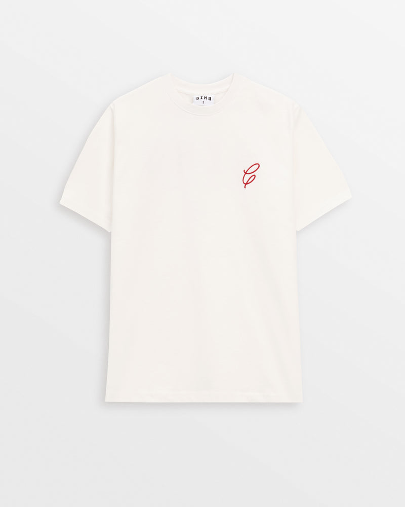 Signature G White Tee