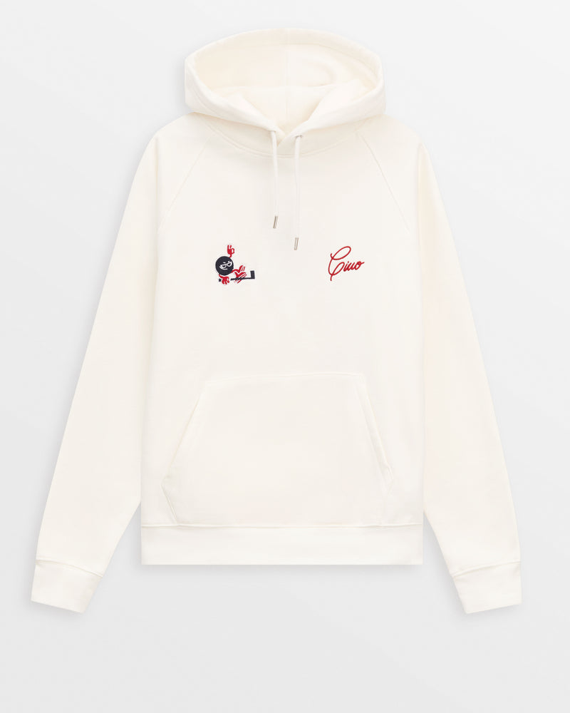 Gino White Hoodie